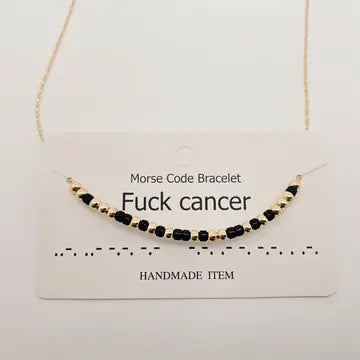 Morse Code Necklaces F Cancer