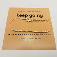 Morse Code Bracelet Keep Going