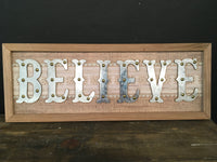 Rustic Believe sign