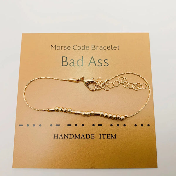 Morse Code Bracelet Bad Ass