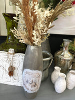 Tall holiday vase w/ floral