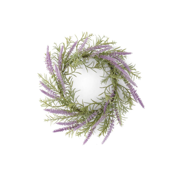 Lavender Candle Ring Wreath Large