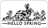 JRV Hello Spring Bunny Rabbit Stencil