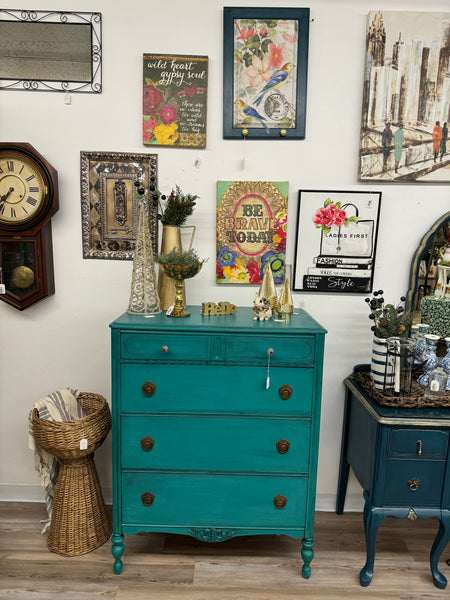 Sandy the Walk on Water Turquoise Dresser