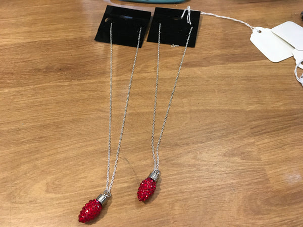 Red Bulb Necklace