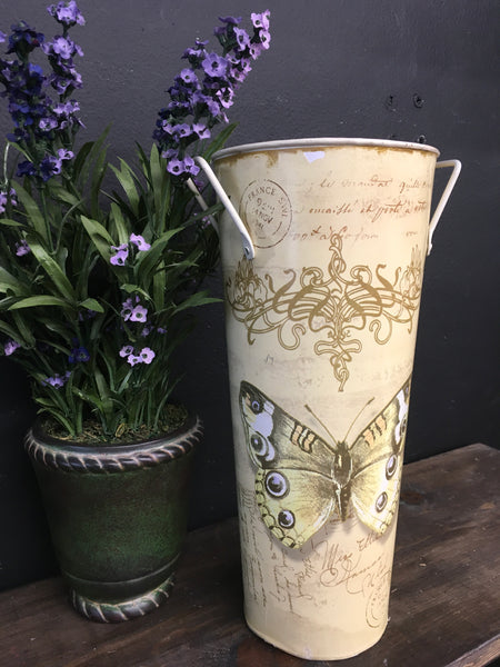 Tall butterfly vase