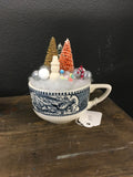 Teacup snow scene