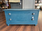 Pia the blue raised stencil chest