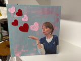 Valentines blowing kisses make & take