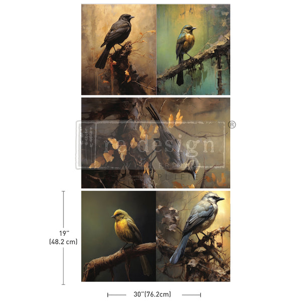 Redesign with Prima Avian Dreamscape trio of Decoupage Papers