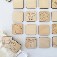 Wooden WI Memory Game