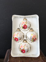 Antique Glass ornament set of 4