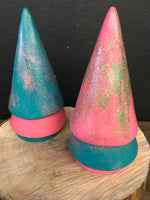 Turquoise/pink ceramic tree