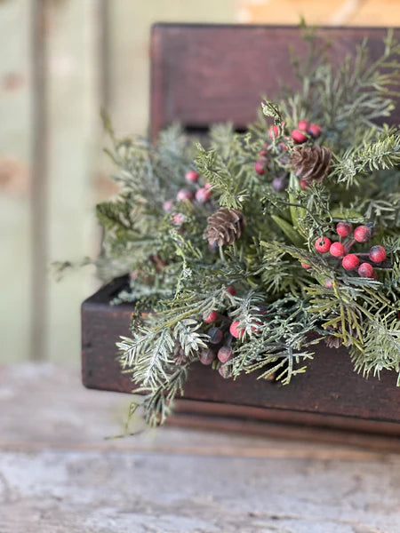 Siberian Cypress Half Sphere | Red | 12"