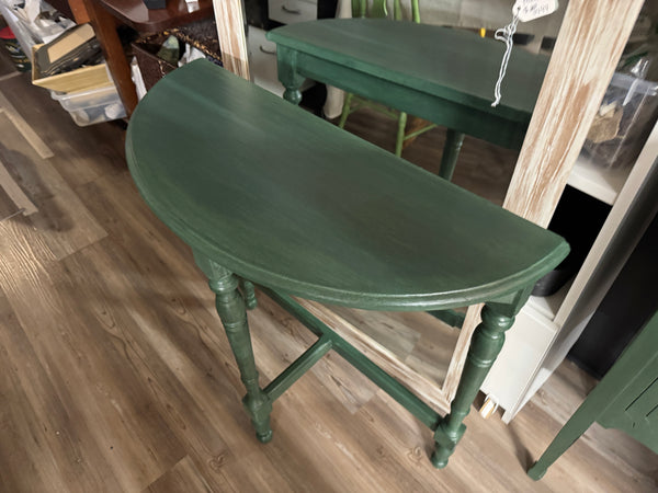 Elaine the Eden Green half moon table