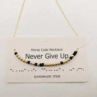 Morse Code Necklaces Never Give Up