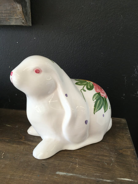 Ceramic floral bunny