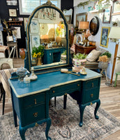 Jordan the Bohemeian blue glam vanity desk