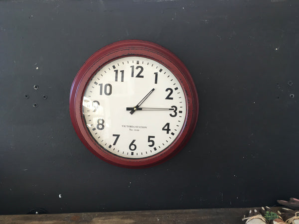 Red Metal Clock