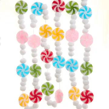 Candy frosted Pom Pom garland